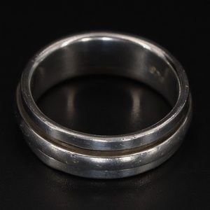 Sterling Silver 6mm Spinner Band Ring Size 7.5 Vintage